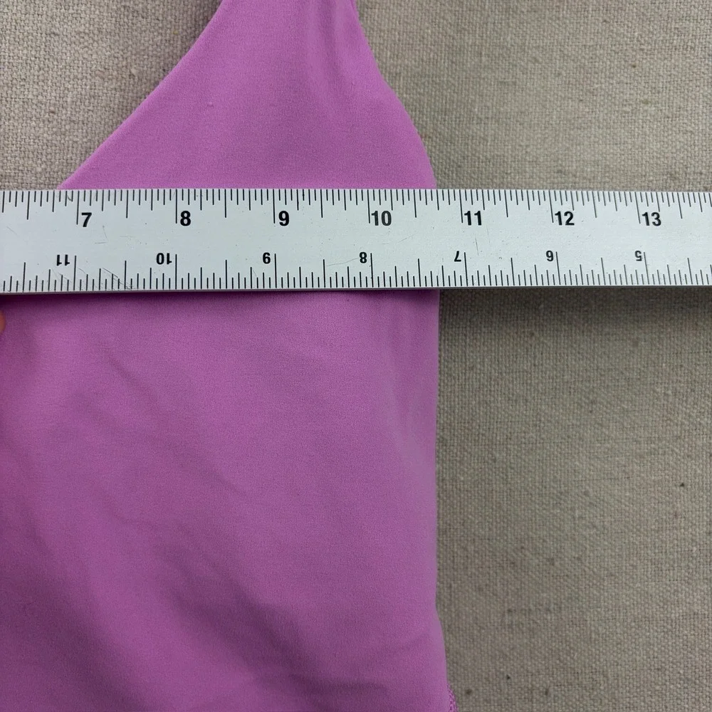 Lululemon Align Tank Top Womens Size 0 Purple Cropped‎ V-Neck Nulu Bra